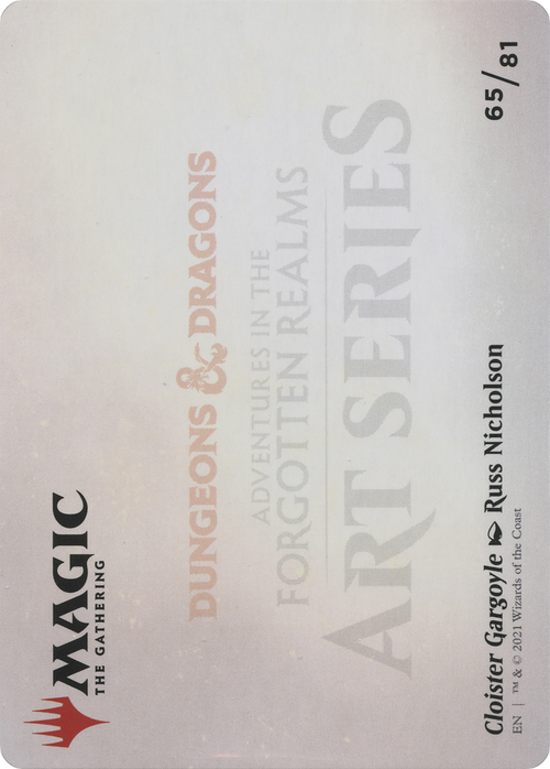 Cloister Gargoyle // Cloister Gargoyle (AAFR-065) - Adventures in the Forgotten Realms Art Series (Borderless) Foil