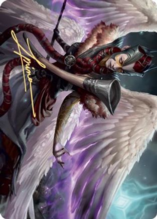 Firja, Judge of Valor Art Card (Gold-Stamped Signature) (ASKHM-056) - Art Series: Kaldheim