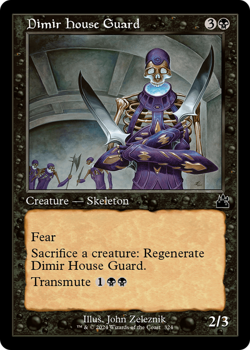 Dimir House Guard (Retro Frame) (RVR-324) - Ravnica Remastered Foil