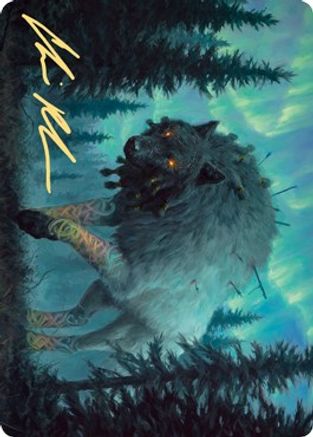 Sarulf, Realm Eater Art Card (Gold-Stamped Signature) (ASKHM-065) - Art Series: Kaldheim