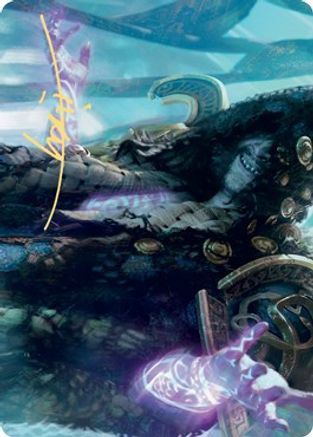 Valki, God of Lies Art Card (Gold-Stamped Signature) (ASKHM-028) - Art Series: Kaldheim