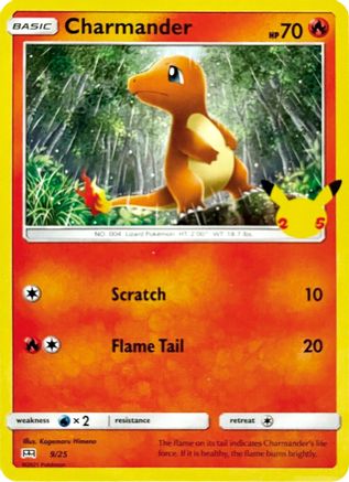 Charmander 009/25  McDonalds 25th Anniversary Promos - Promo