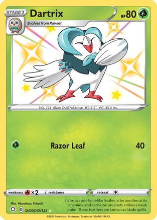 Dartrix SV002  - Holofoil Shining Fates Shiny Vault - Shiny Holo Rare