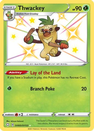 Thwackey SV005  - Holofoil Shining Fates Shiny Vault - Shiny Holo Rare