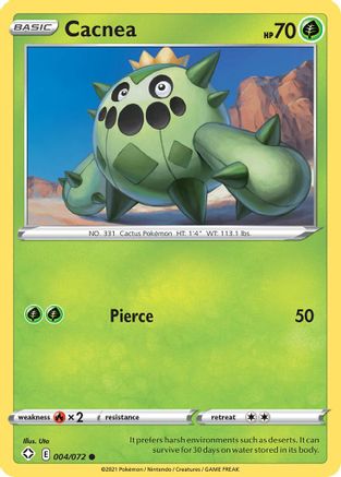 Cacnea 004  - Reverse Holofoil Shining Fates - Common
