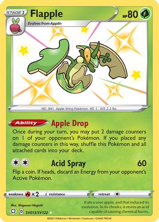 Flapple SV013  - Holofoil Shining Fates Shiny Vault - Shiny Holo Rare