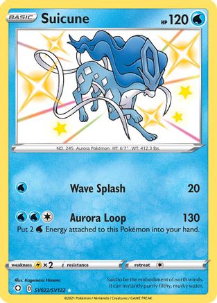 Suicune SV022  - Holofoil Shining Fates Shiny Vault - Shiny Holo Rare