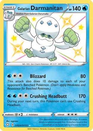 Galarian Darmanitan SV024  - Holofoil Shining Fates Shiny Vault - Shiny Holo Rare