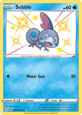 Sobble SV025  - Holofoil Shining Fates Shiny Vault - Shiny Holo Rare