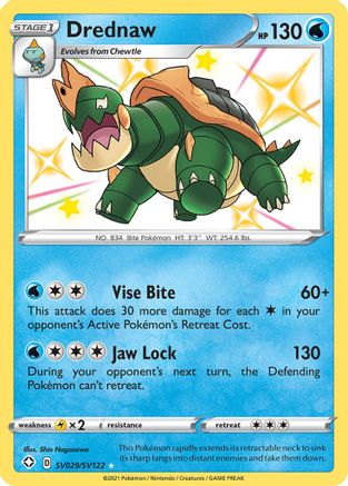 Drednaw SV029  - Holofoil Shining Fates Shiny Vault - Shiny Holo Rare