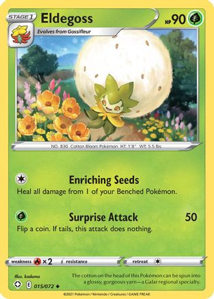 Eldegoss 015  - Reverse Holofoil Shining Fates - Uncommon