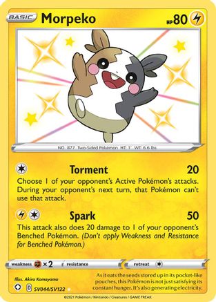 Morpeko SV044  - Holofoil Shining Fates Shiny Vault - Shiny Holo Rare