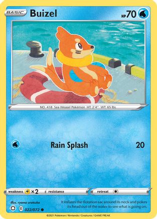 Buizel 022  - Reverse Holofoil Shining Fates - Common