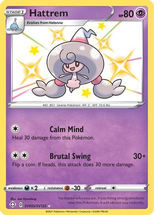 Hattrem SV055  - Holofoil Shining Fates Shiny Vault - Shiny Holo Rare