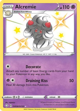 Alcremie SV058  - Holofoil Shining Fates Shiny Vault - Shiny Holo Rare