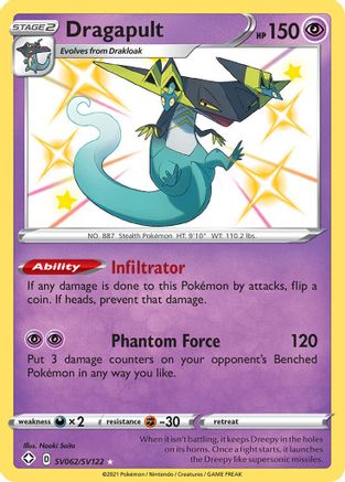 Dragapult SV062  - Holofoil Shining Fates Shiny Vault - Shiny Holo Rare