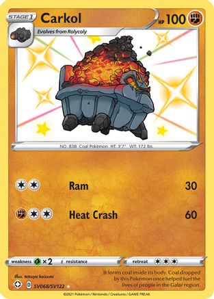 Carkol SV068  - Holofoil Shining Fates Shiny Vault - Shiny Holo Rare