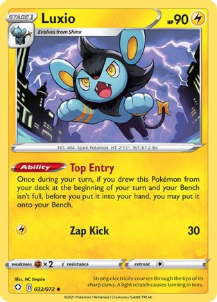 Luxio 032  - Reverse Holofoil Shining Fates - Uncommon