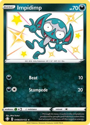 Impidimp SV083  - Holofoil Shining Fates Shiny Vault - Shiny Holo Rare