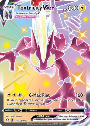 Toxtricity VMAX SV113  - Holofoil Shining Fates Shiny Vault - Shiny Holo Rare