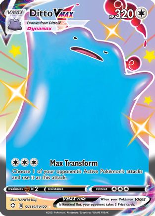 Ditto VMAX SV119  - Holofoil Shining Fates Shiny Vault - Shiny Holo Rare