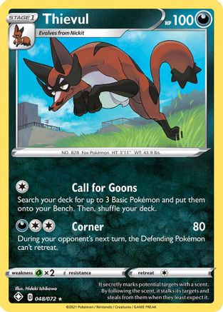 Thievul 048  - Reverse Holofoil Shining Fates - Holo Rare