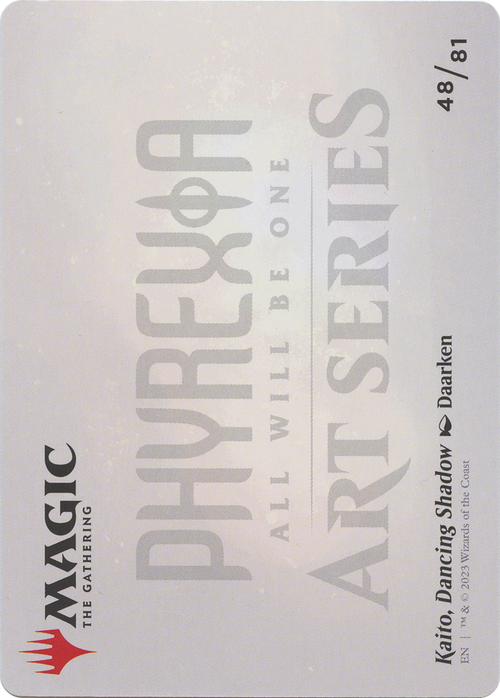 Kaito, Dancing Shadow // Kaito, Dancing Shadow (AONE-048) - Phyrexia: All Will Be One Art Series (Borderless) Foil