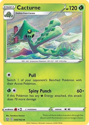 Cacturne 005  - Reverse Holofoil SWSH05 Battle Styles - Uncommon