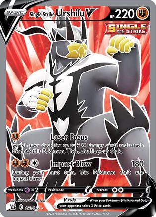Single Strike Urshifu V (Full Art) 150  - Holofoil SWSH05 Battle Styles - Ultra Rare