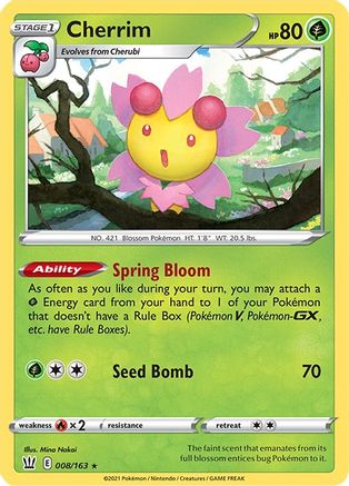Cherrim 008  - Holofoil SWSH05 Battle Styles - Holo Rare