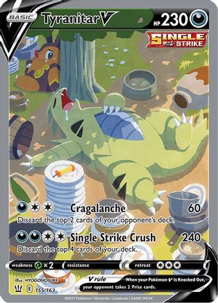 Tyranitar V (Alternate Full Art) 155  - Holofoil SWSH05 Battle Styles - Ultra Rare