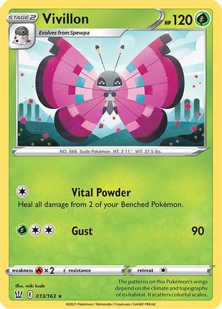 Vivillon 013  SWSH05 Battle Styles - Rare