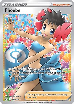 Phoebe (Full Art) 161  - Holofoil SWSH05 Battle Styles - Ultra Rare
