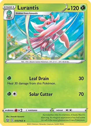 Lurantis 015  - Reverse Holofoil SWSH05 Battle Styles - Rare