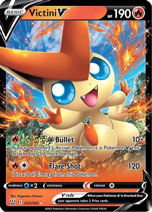 Victini V 021  - Holofoil SWSH05 Battle Styles - Ultra Rare