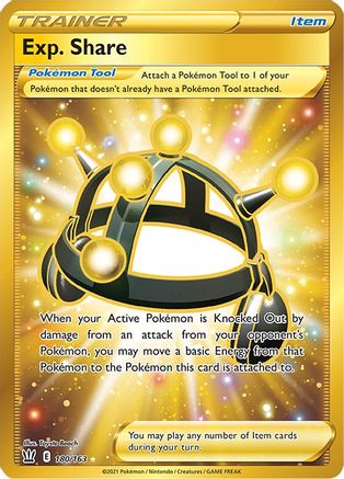 Exp. Share (Secret) 180  - Holofoil SWSH05 Battle Styles - Secret Rare