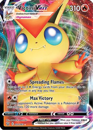 Victini VMAX 022  - Holofoil SWSH05 Battle Styles - Ultra Rare