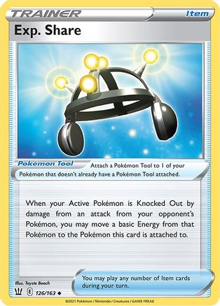 Exp. Share 126  - Reverse Holofoil SWSH05 Battle Styles - Uncommon
