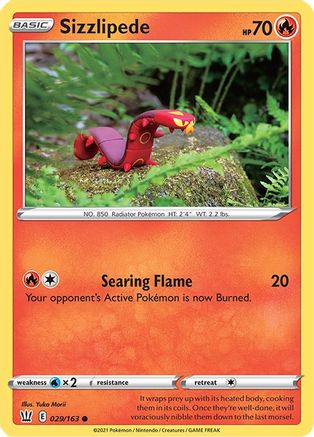 Sizzlipede 029  SWSH05 Battle Styles - Common