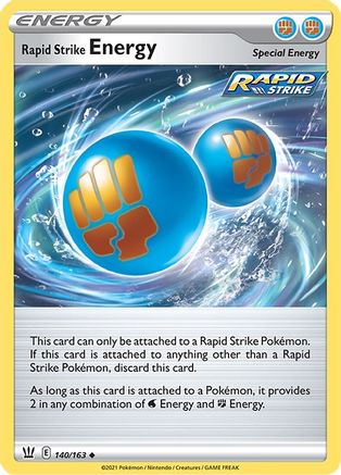 Rapid Strike Energy 140  - Reverse Holofoil SWSH05 Battle Styles - Uncommon
