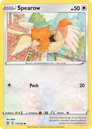 Spearow 111  SWSH05 Battle Styles - Common