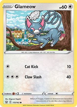 Glameow 115  SWSH05 Battle Styles - Common