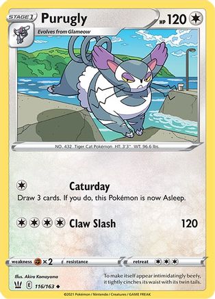 Purugly 116  SWSH05 Battle Styles - Uncommon