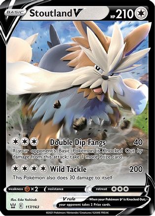 Stoutland V 117  - Holofoil SWSH05 Battle Styles - Ultra Rare