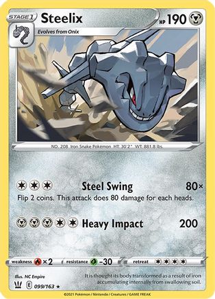 Steelix 099  - Holofoil SWSH05 Battle Styles - Holo Rare