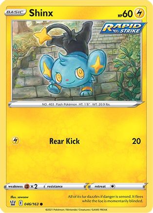 Shinx 046  - Reverse Holofoil SWSH05 Battle Styles - Common