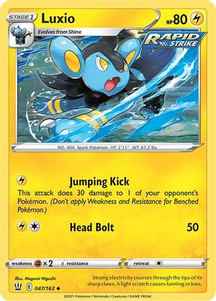 Luxio 047  SWSH05 Battle Styles - Uncommon