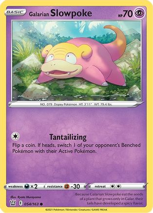 Galarian Slowpoke 054  - Reverse Holofoil SWSH05 Battle Styles - Common