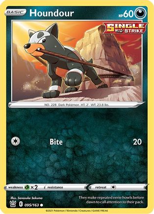Houndour 095  - Reverse Holofoil SWSH05 Battle Styles - Common