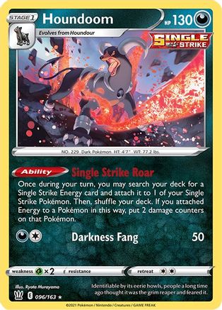 Houndoom 096  - Reverse Holofoil SWSH05 Battle Styles - Holo Rare